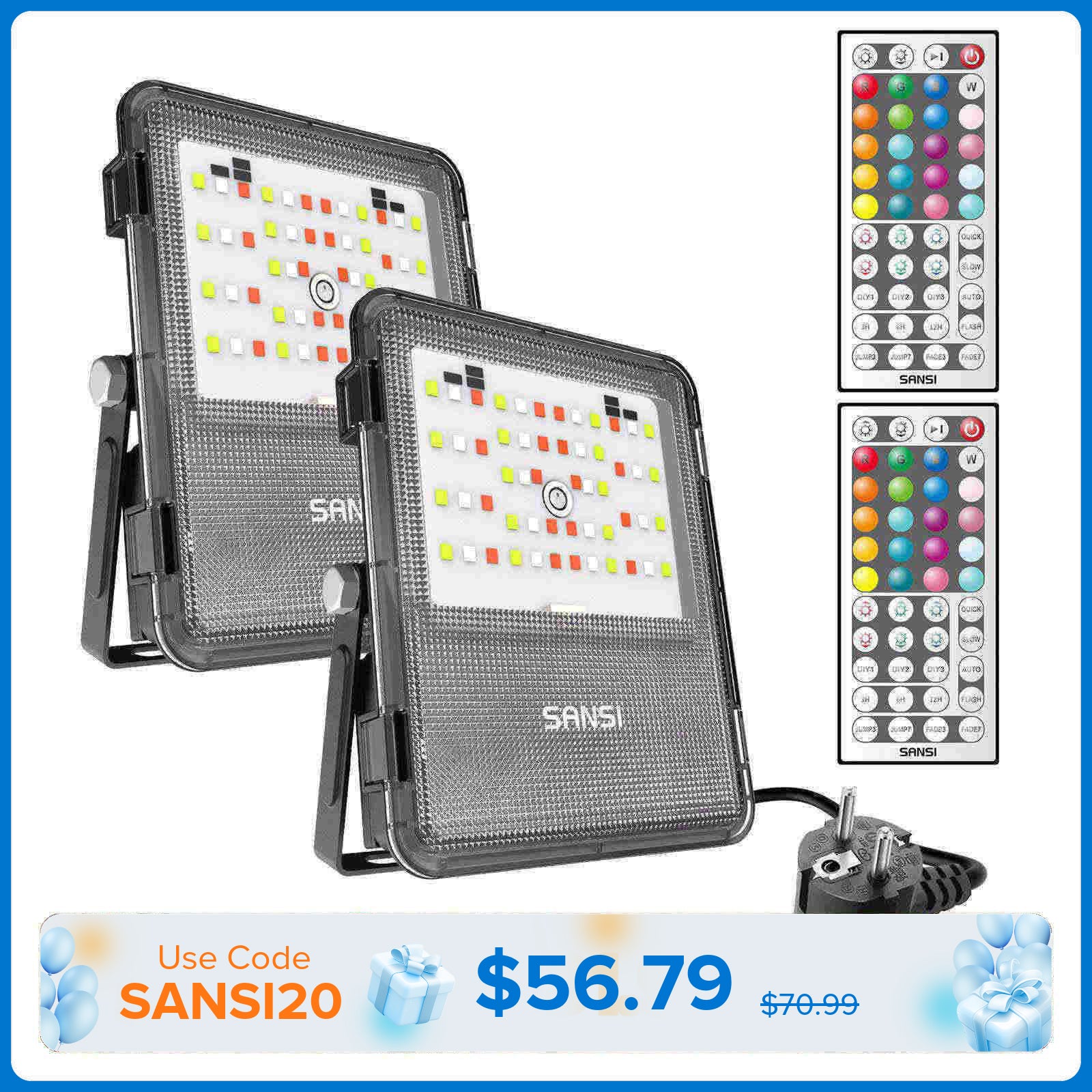20W RGB LED Flood Light (EU ONLY)