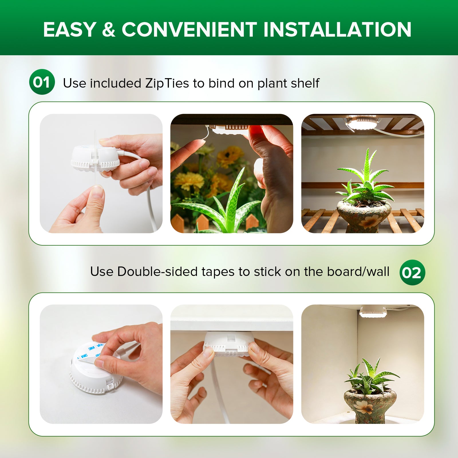 SANSI 20W Puck LED Grow Light with Timer(US/CA ONLY)