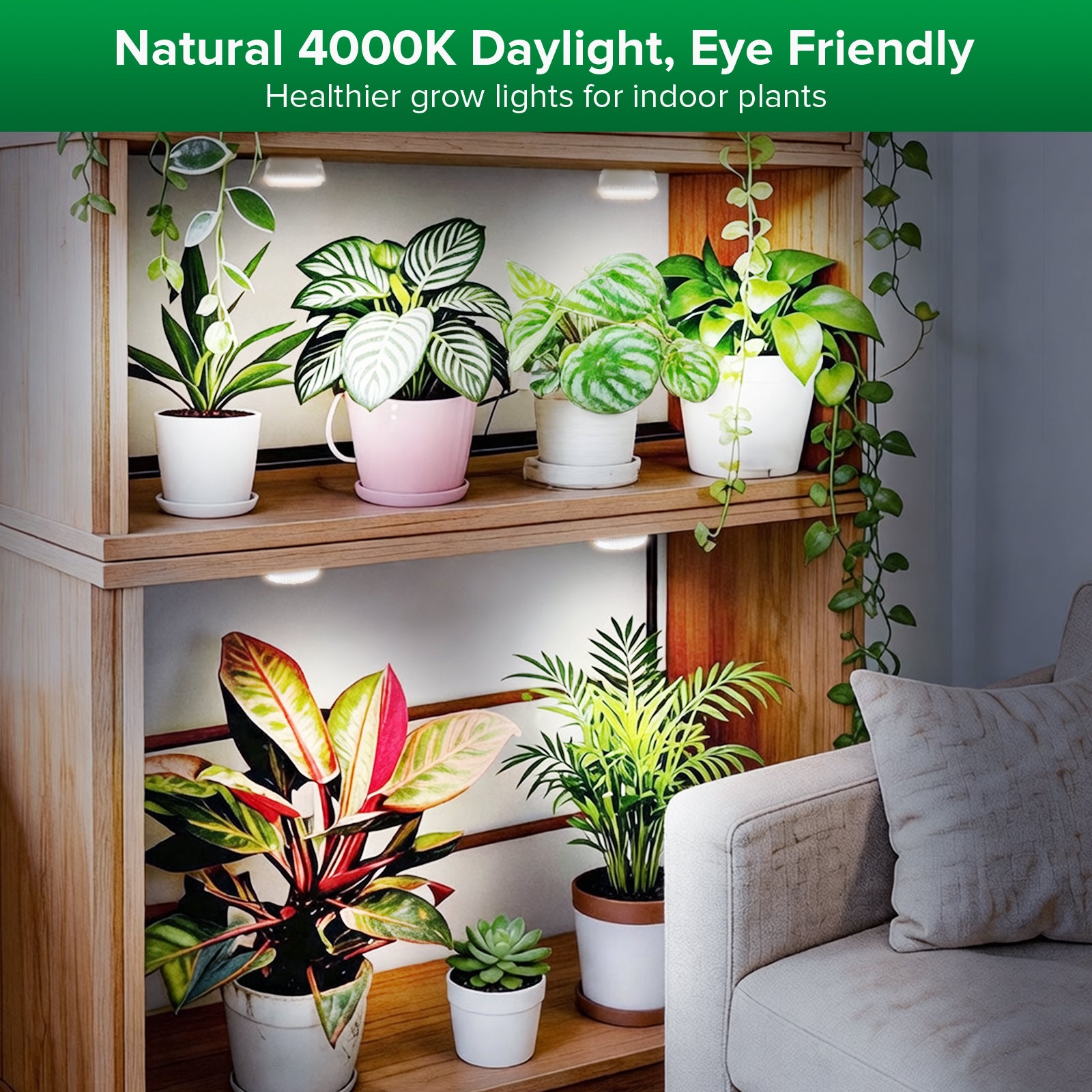 SANSI 20W Puck LED Grow Light with Timer(US/CA ONLY)