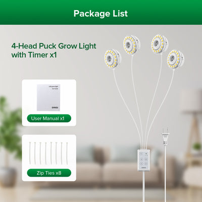 SANSI 20W Puck LED Grow Light with Timer(US/CA ONLY)