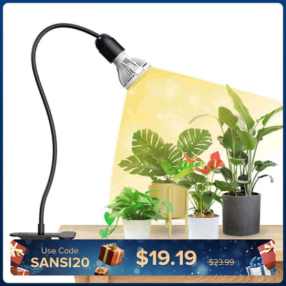 10 W verstellbares 1-Kopf-LED-Pflanzenlicht zum Anklemmen (NUR USA/Kanada) 