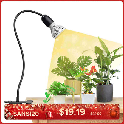 10 W verstellbares 1-Kopf-LED-Pflanzenlicht zum Anklemmen (NUR USA/Kanada) 