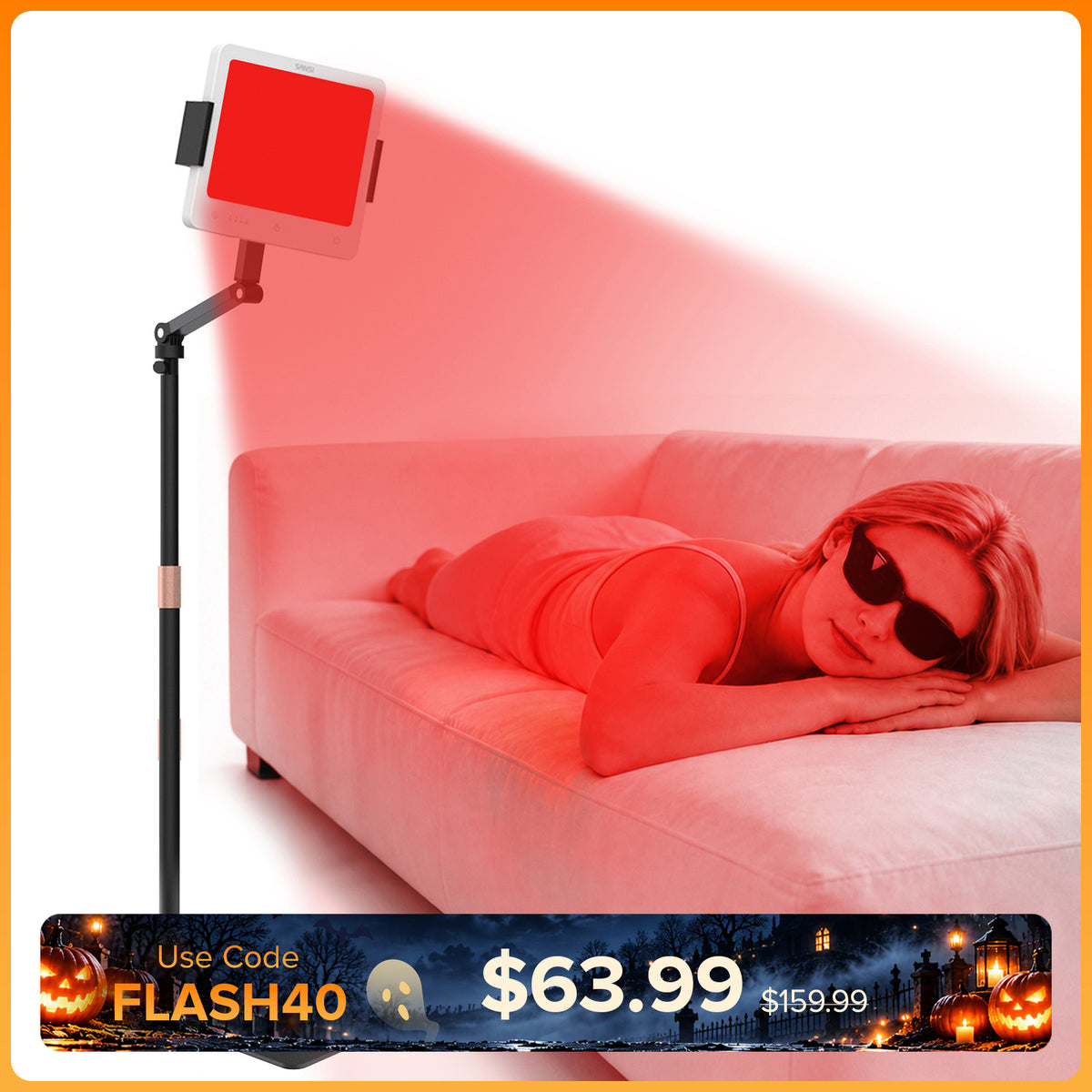 SANSI 35W Red Light Therapy Panel for Body Face with Adjustable Stand (US ONLY)