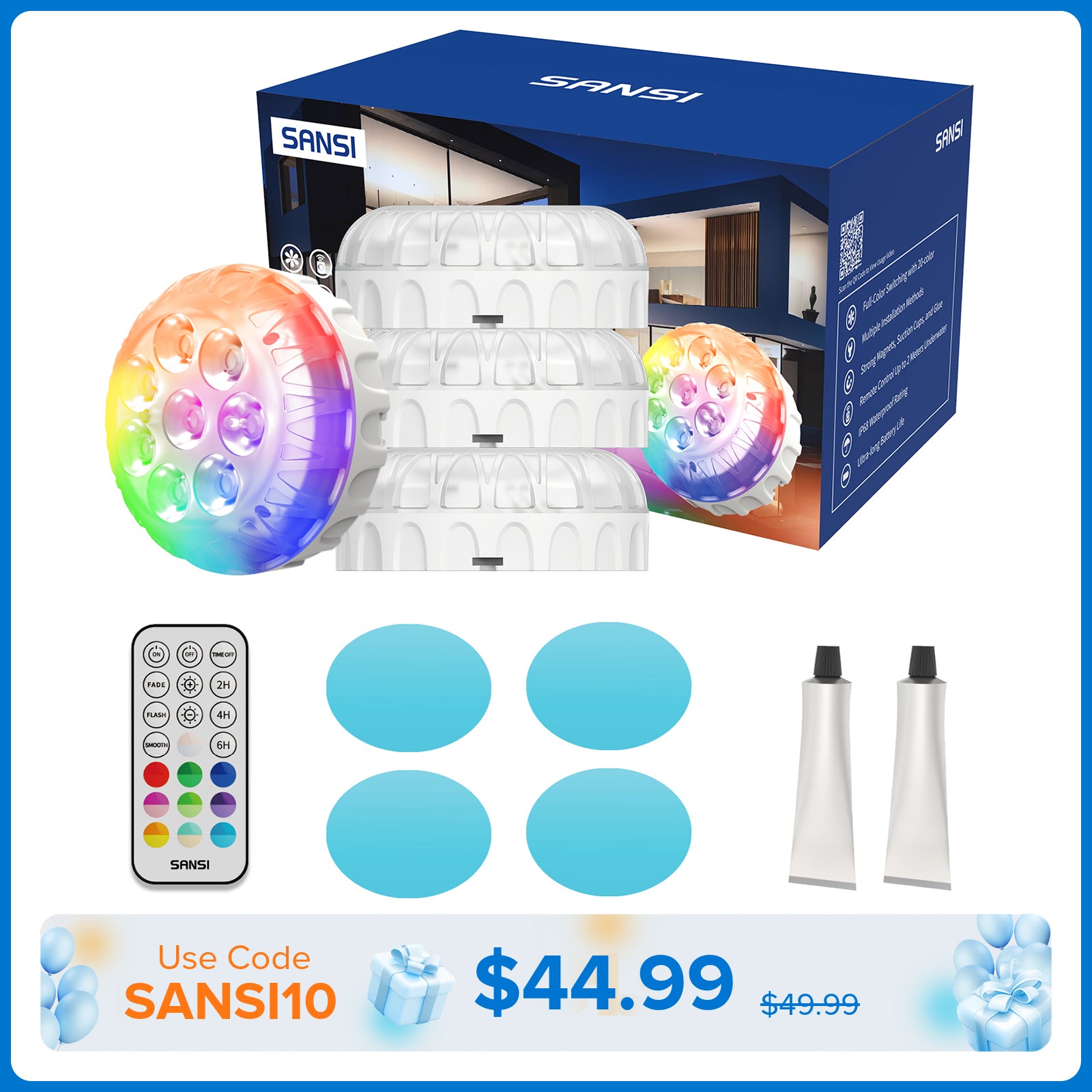 SANSI Upgraded RGB Pool Light