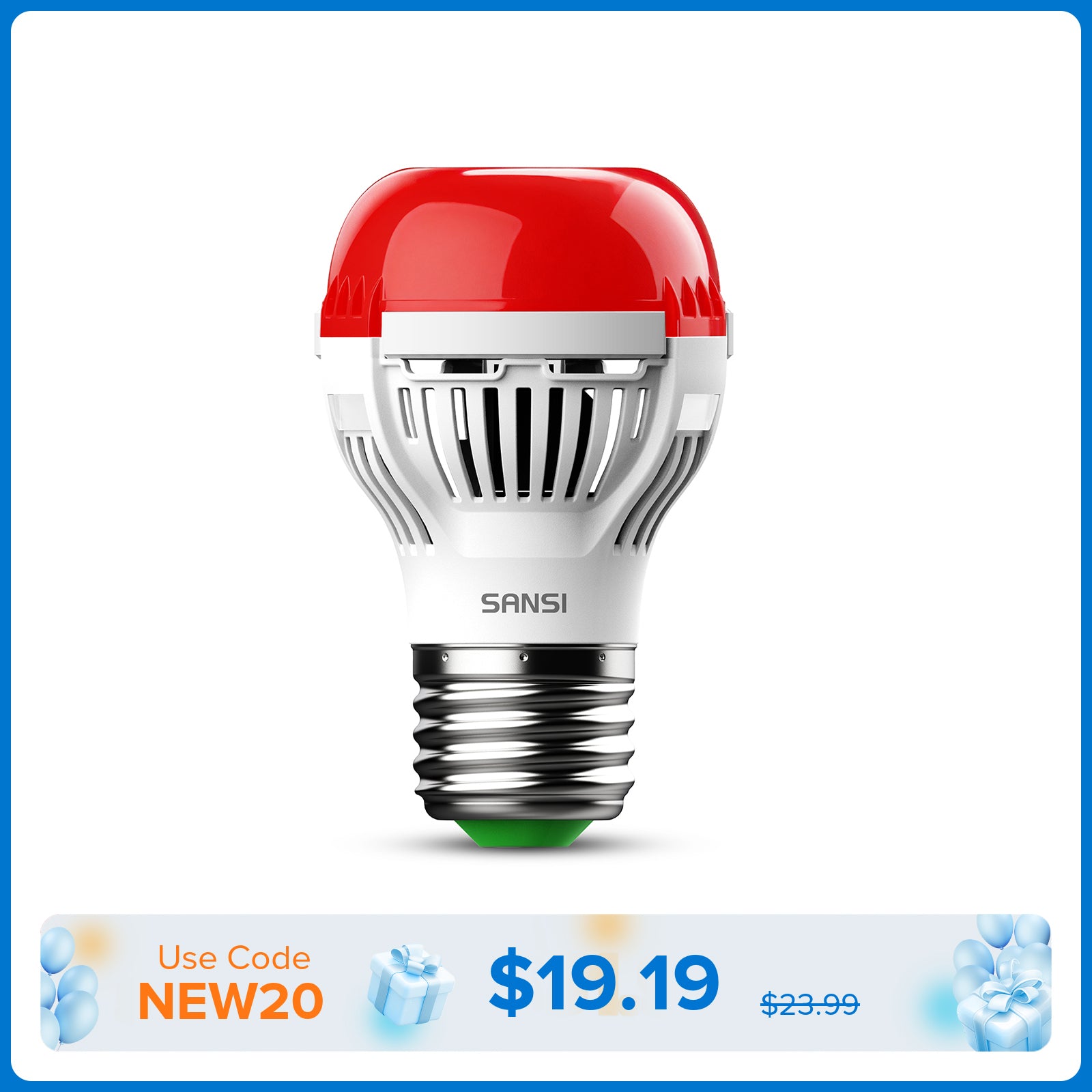 SANSI A15 6W 670nm Red Light Bulb for Sleep Therapy(US/CA ONLY)