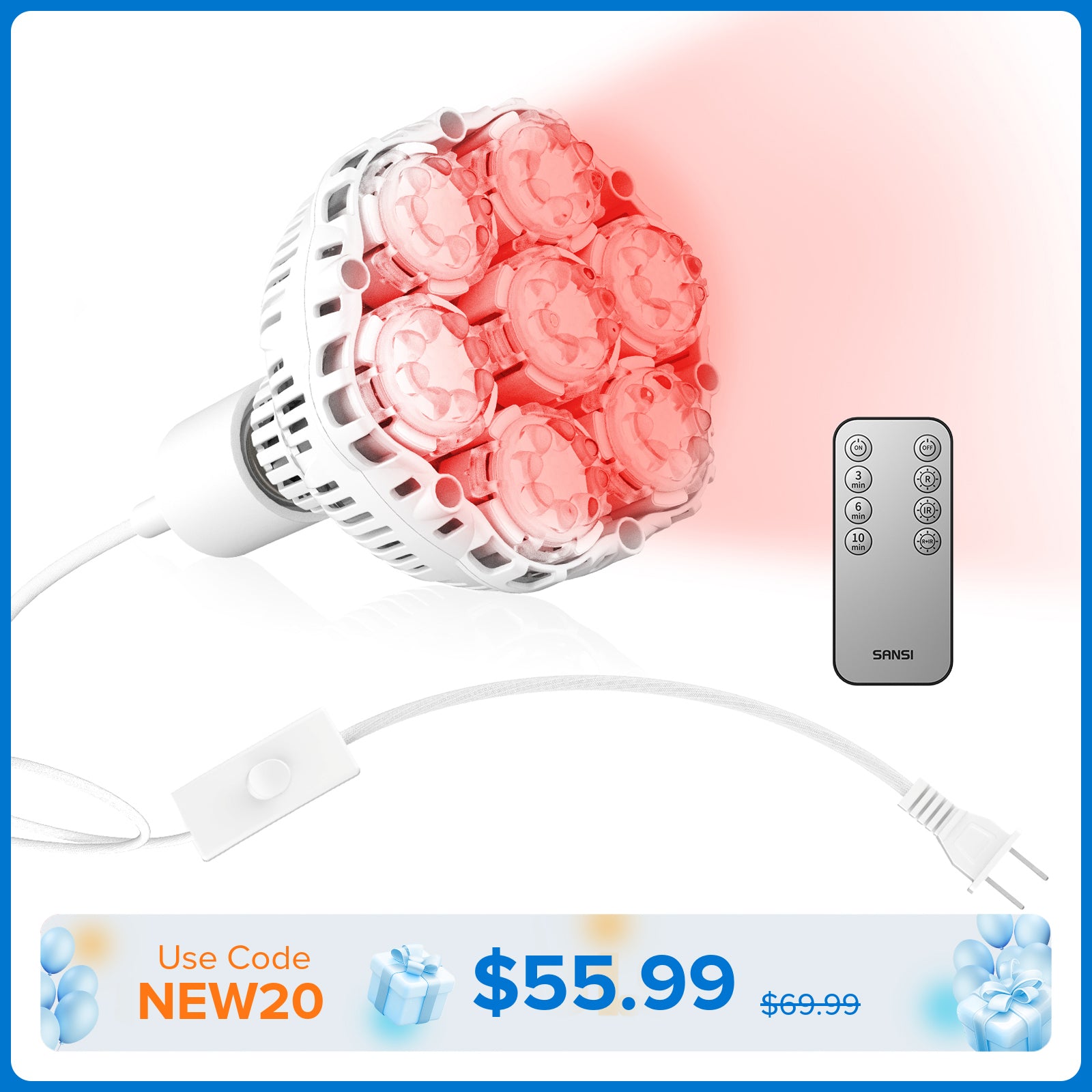 SANSI 32W Red Light Therapy for Body Face(US/CA ONLY)