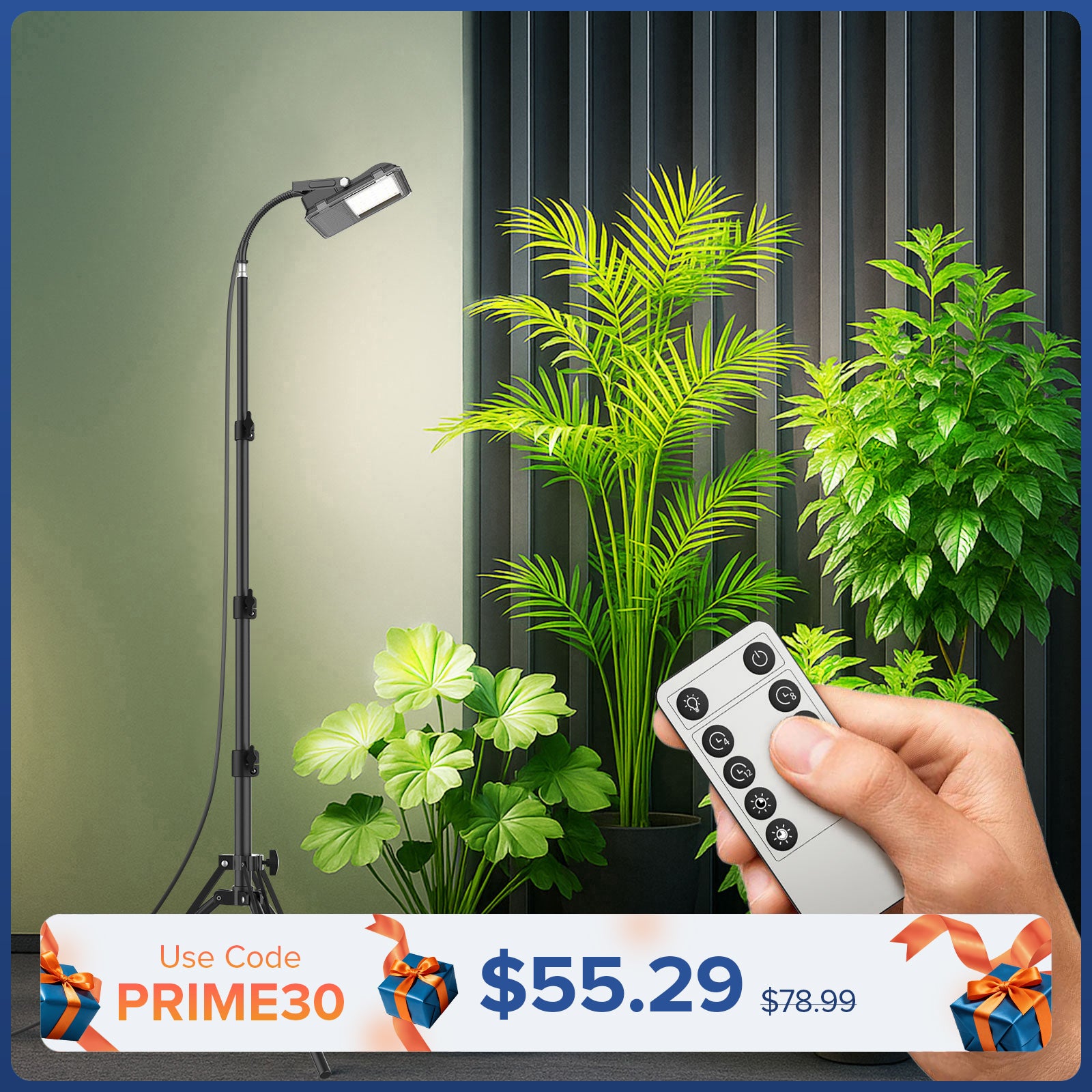Lampada da coltivazione a LED SANSI da 45 W con treppiede