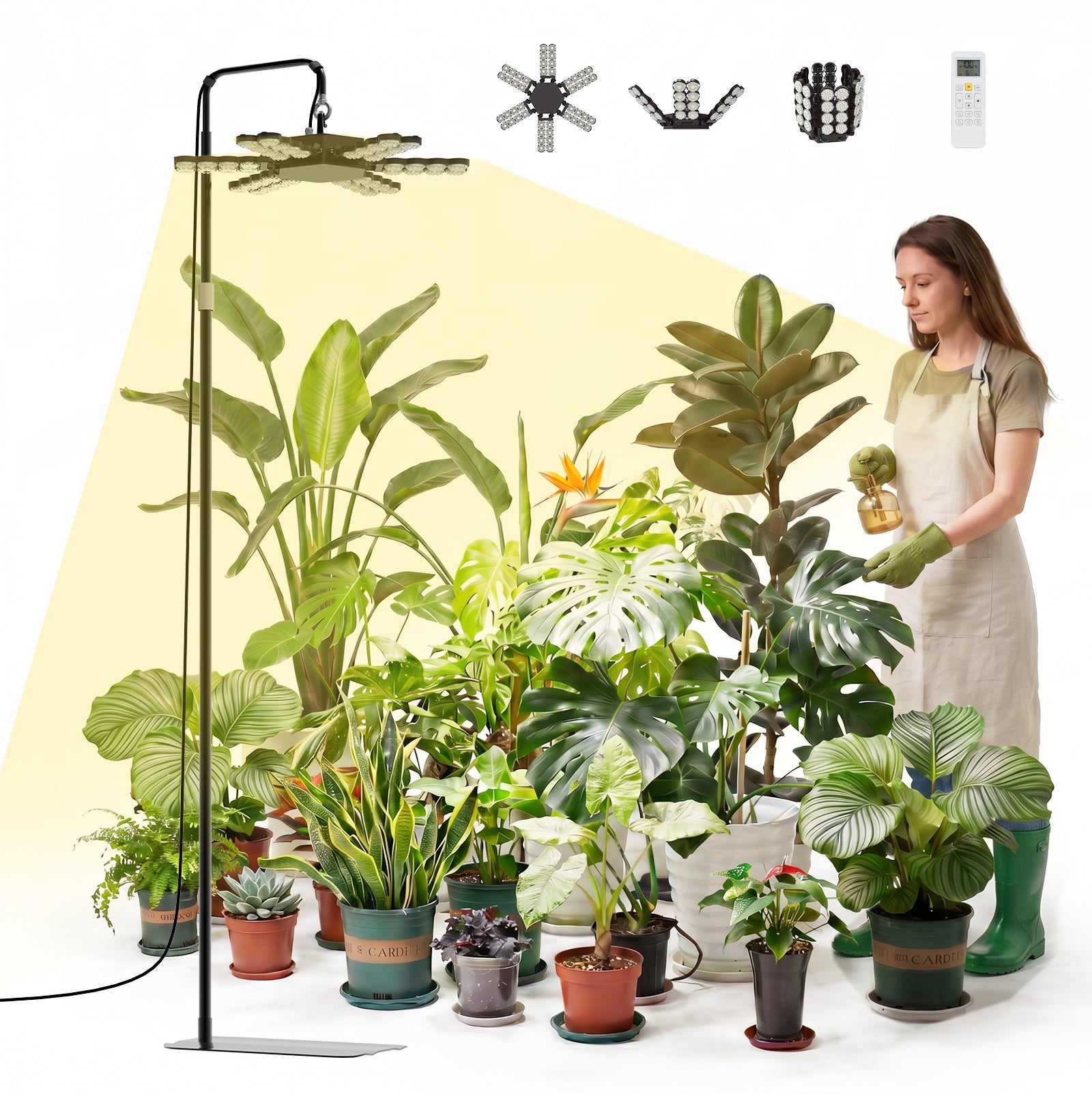 SANSI 240W Folding Wings LED Standing Grow Light with Remote Control (US ONLY)