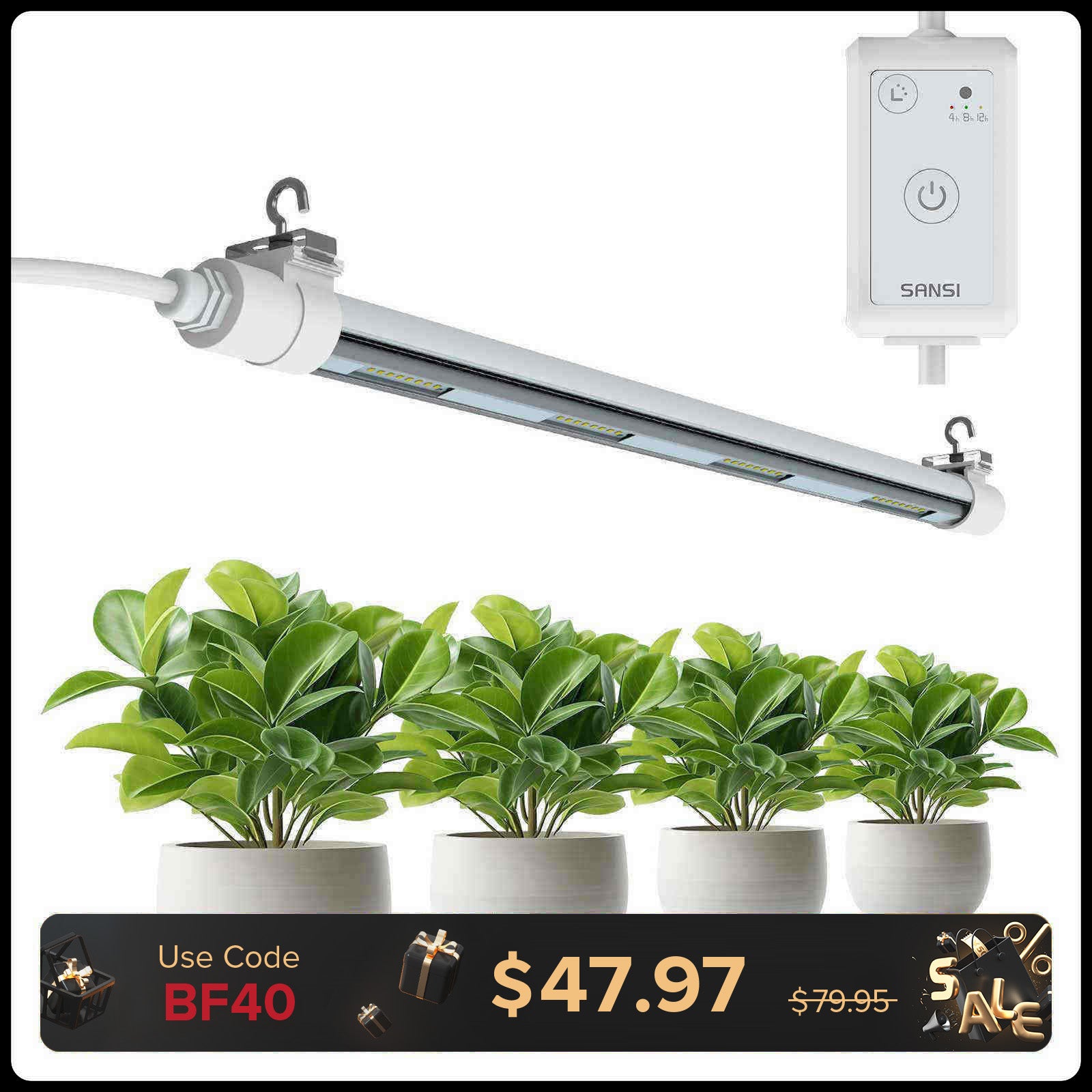 SANSI T8 25 W LED-Wachstumslicht (NUR USA)