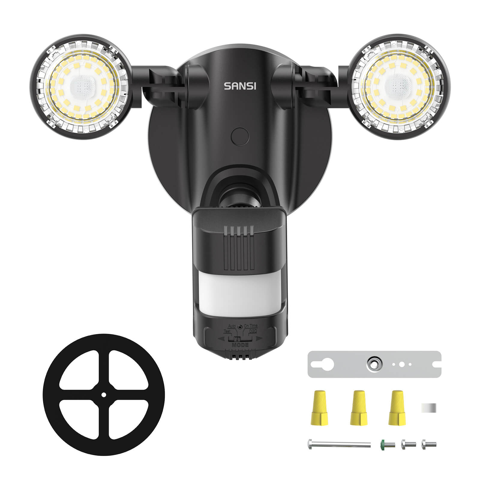 25W LED Security Light (Dusk to Dawn & Motion Sensor)-black