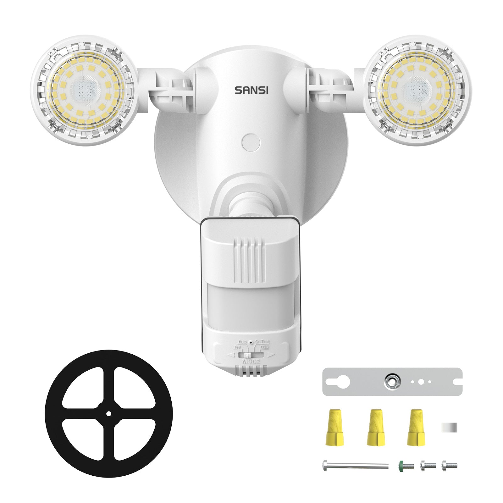 25W LED Security Light (Dusk to Dawn & Motion Sensor)-white