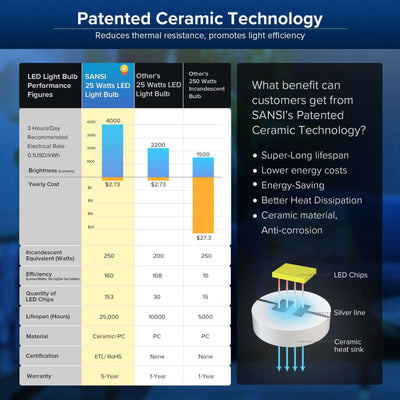 A19 25W LED Light Bulb