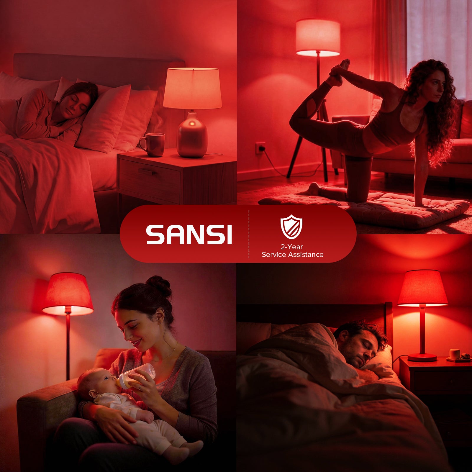 SANSI A21 25W 670nm Red Light Bulb for Sleep Therapy (US/CA ONLY)
