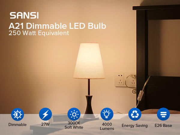 A21 led light bulbs, 4000 lumens, 3000K soft white