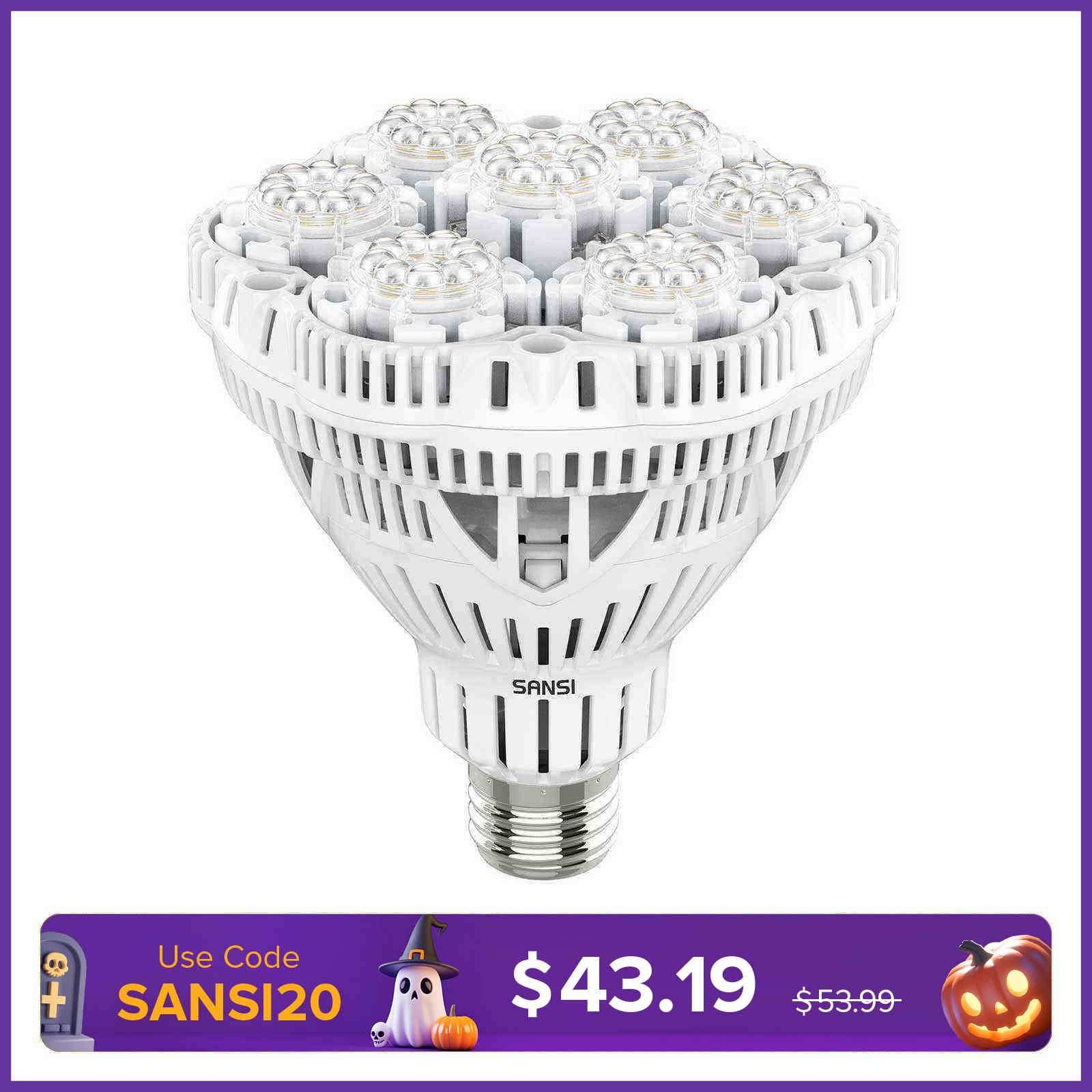 BR30 36W LED Grow Light Bulb