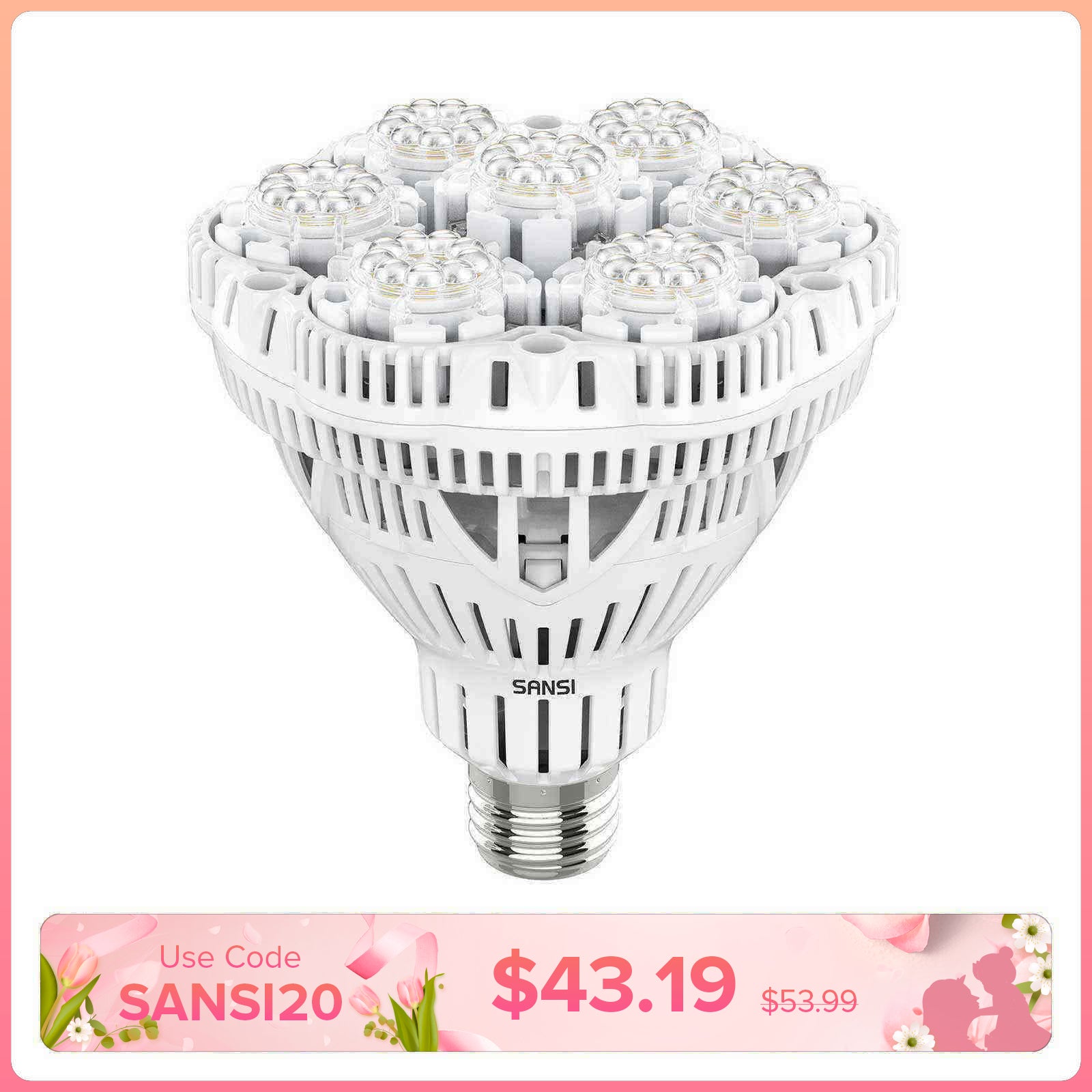 BR30 36W LED Grow Light Bulb