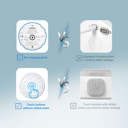 Kabellos aufladbares LED-Poollicht mit Fernbedienung (NUR USA)