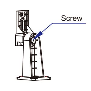 Loosen and tighten the screw to adjust the panel of the stand.