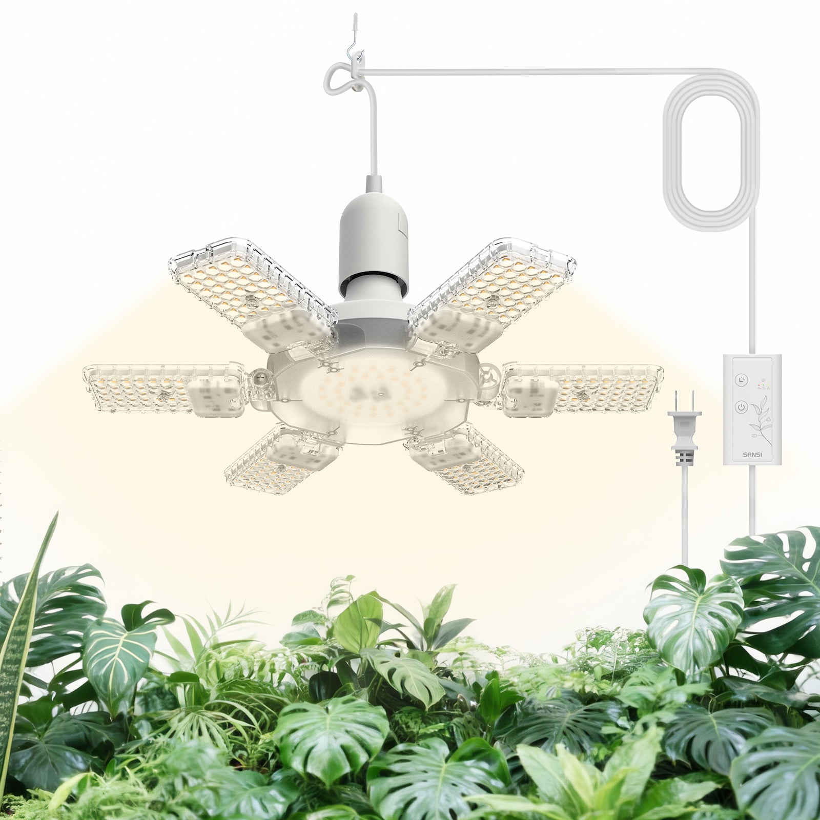 SANSI 60W Folding Wings LED Grow Light,easy to use & saving space