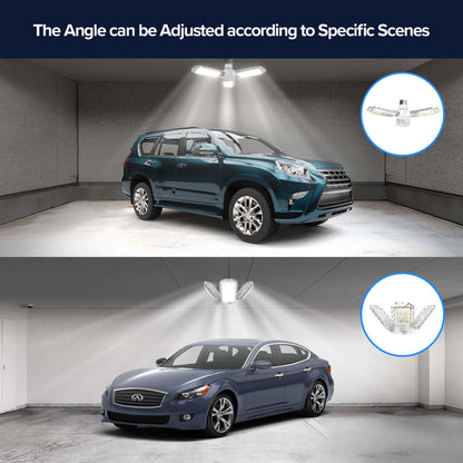 30W 3 Adjustable Panels Garage Light, the panel's angle can be adjusted according to specific scenes