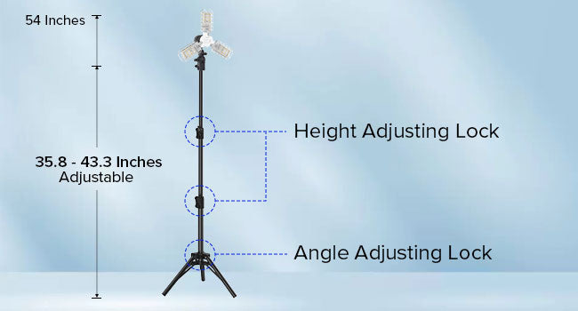 30W led work light, 35.8-43.3 inches adjustable