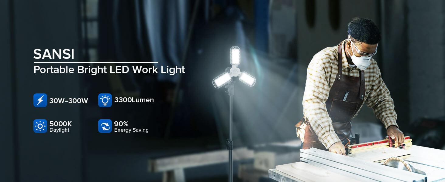 30W work light, 300W equivalent, 3300 lumen, 5000K