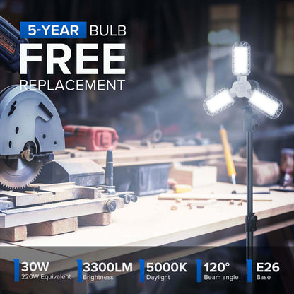 30W work light has 5-year bulb free replacement
