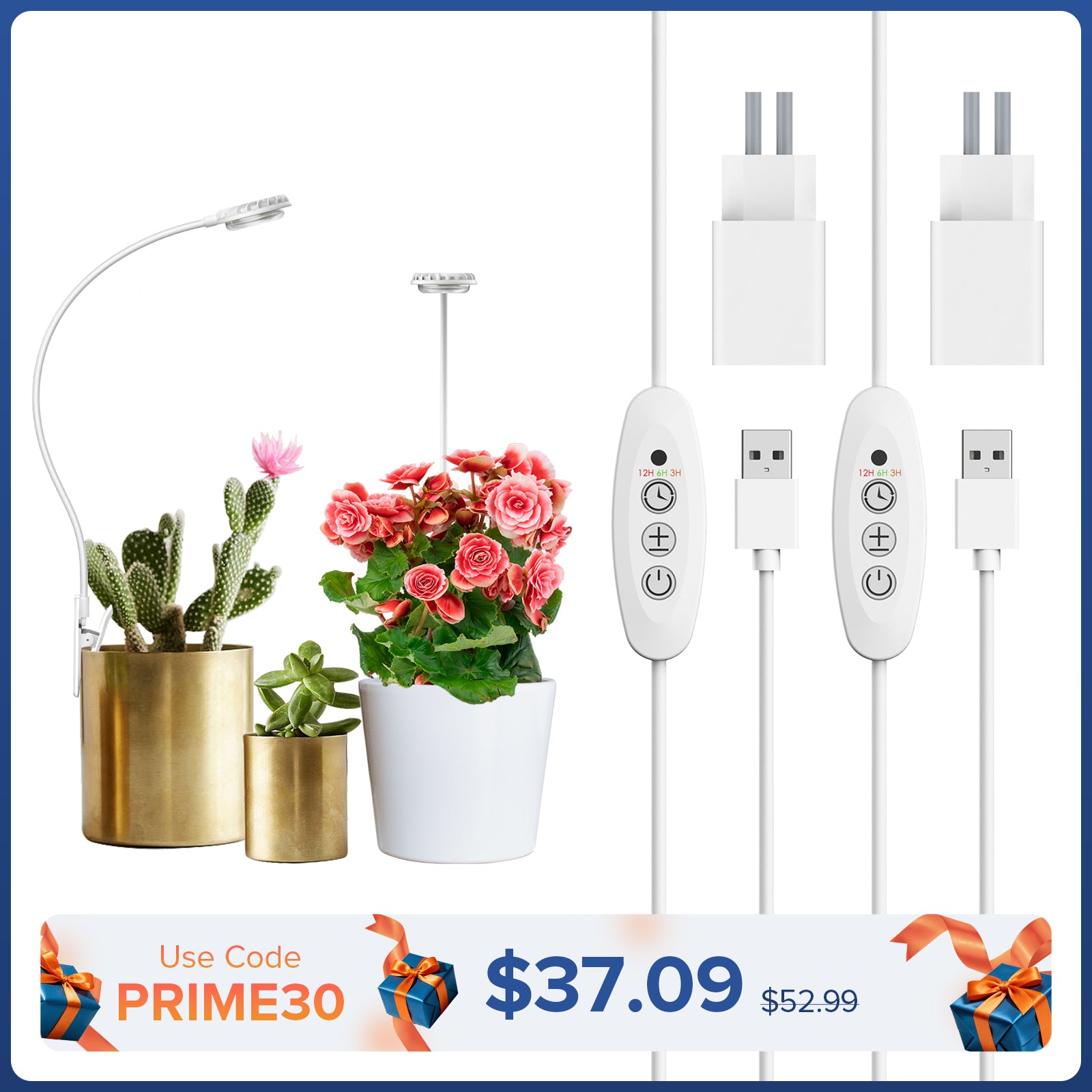 Lampada LED per coltivazione SANSI da 4,5 W con clip per vaso (SOLO UE/Regno Unito)