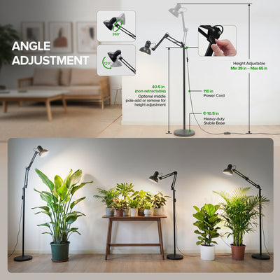 SANSI 32W Floor Standing LED Grow Light with Remote Control(US ONLY)