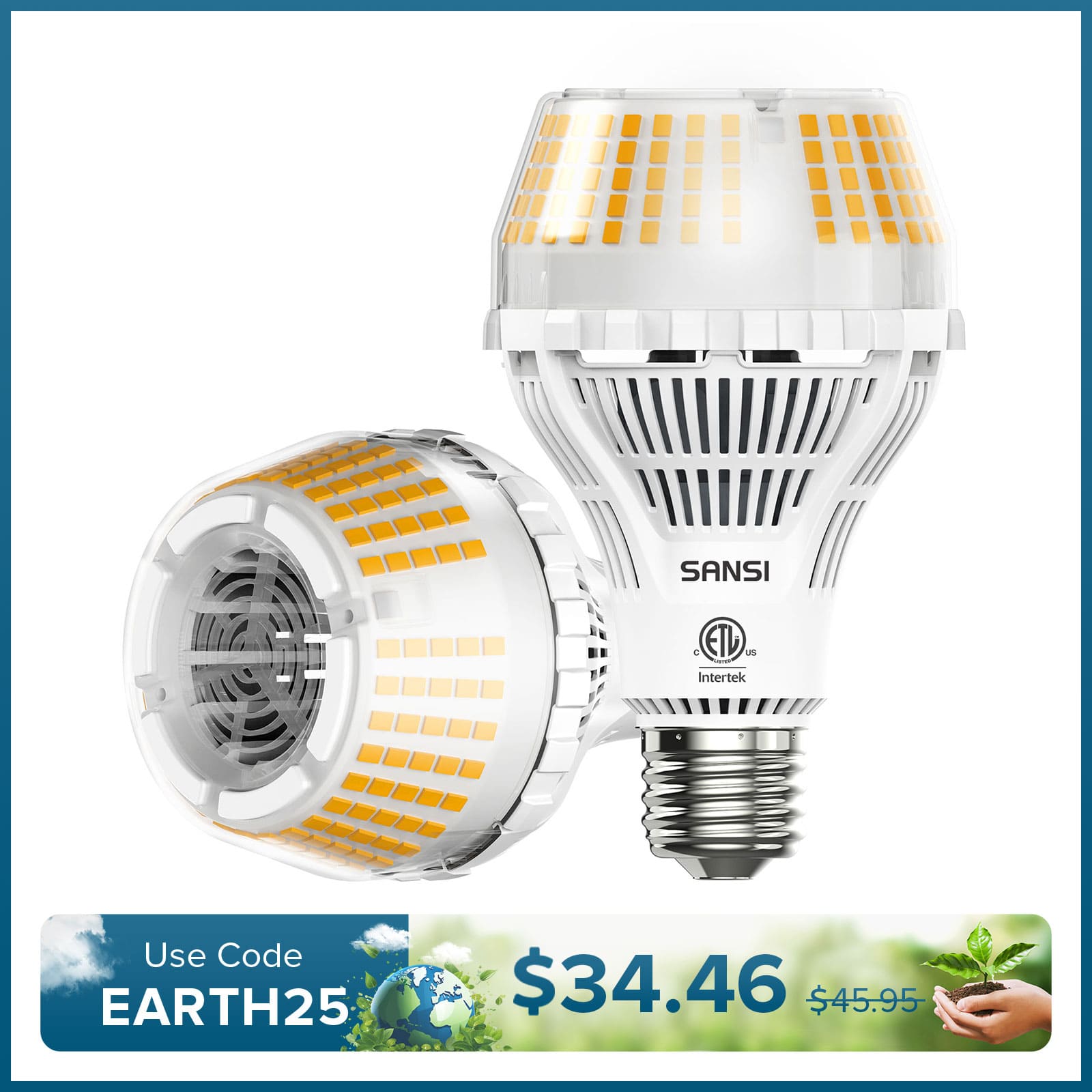 Upgraded (Non-)Dimmable A21 27W LED 3000K/5000K Light Bulb(US ONLY)
