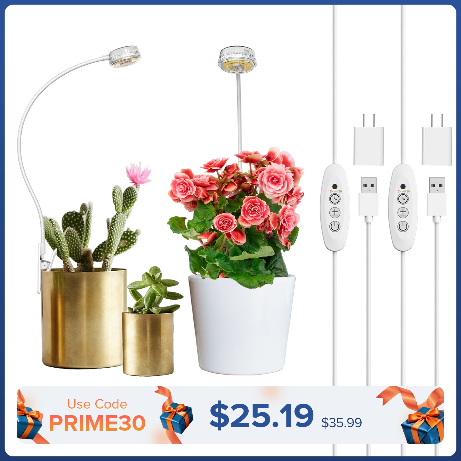 Lampada LED per coltivazione con clip per vaso da 5 W