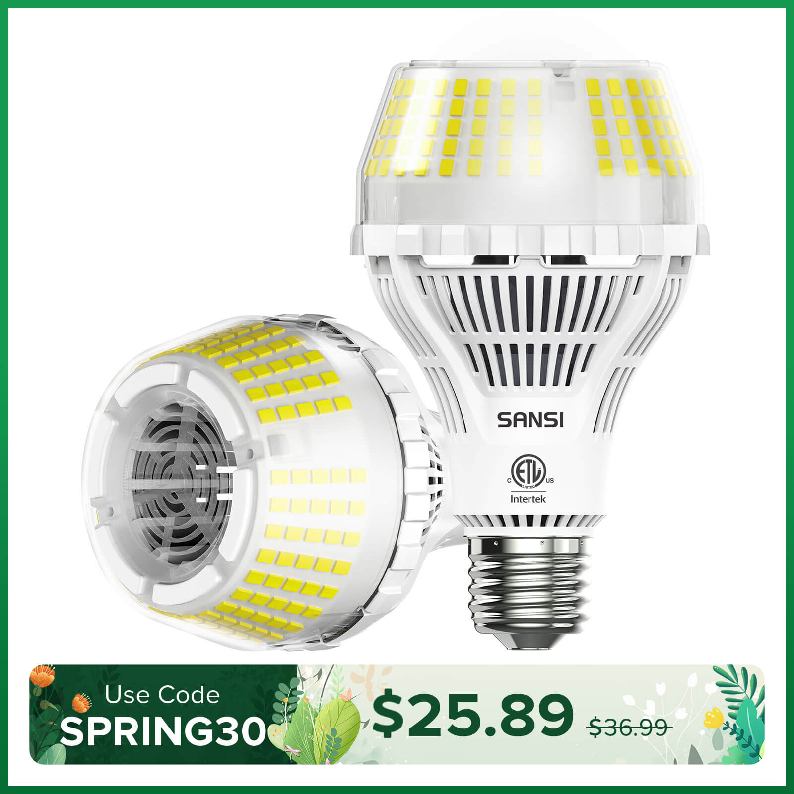 Upgraded Non-Dimmable A21 27W LED 5000K Light Bulb(US ONLY)