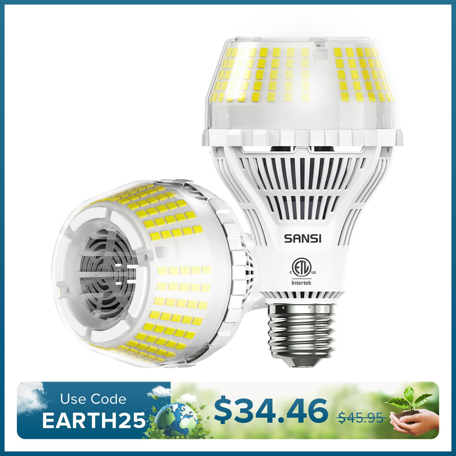 Upgraded (Non-)Dimmable A21 27W LED 3000K/5000K Light Bulb(US ONLY)
