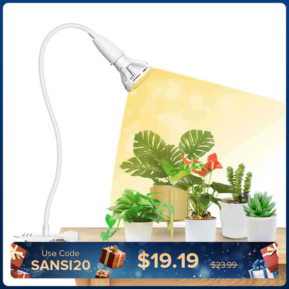 10 W verstellbares 1-Kopf-LED-Pflanzenlicht zum Anklemmen (NUR USA/Kanada) 