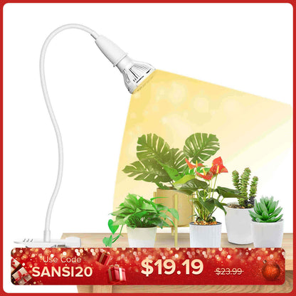 10 W verstellbares 1-Kopf-LED-Pflanzenlicht zum Anklemmen (NUR USA/Kanada) 