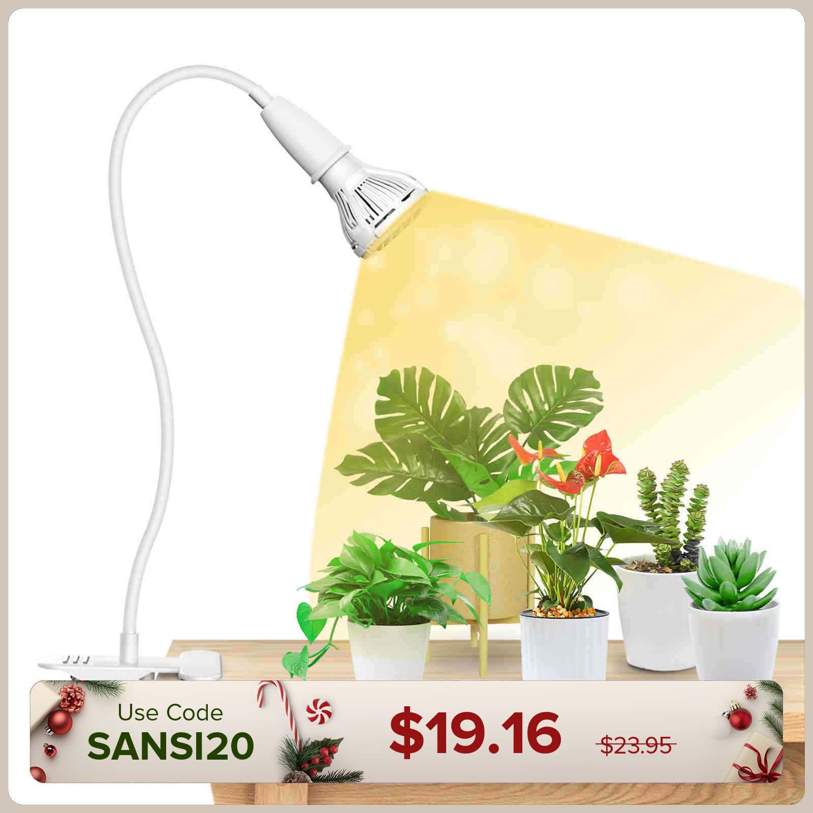 10W Adjustable 1-Head Clip-on LED Grow Light (US/CA ONLY)