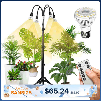 Lampe de culture trépied ajustable 40W améliorée avec télécommande (US/CA UNIQUEMENT)