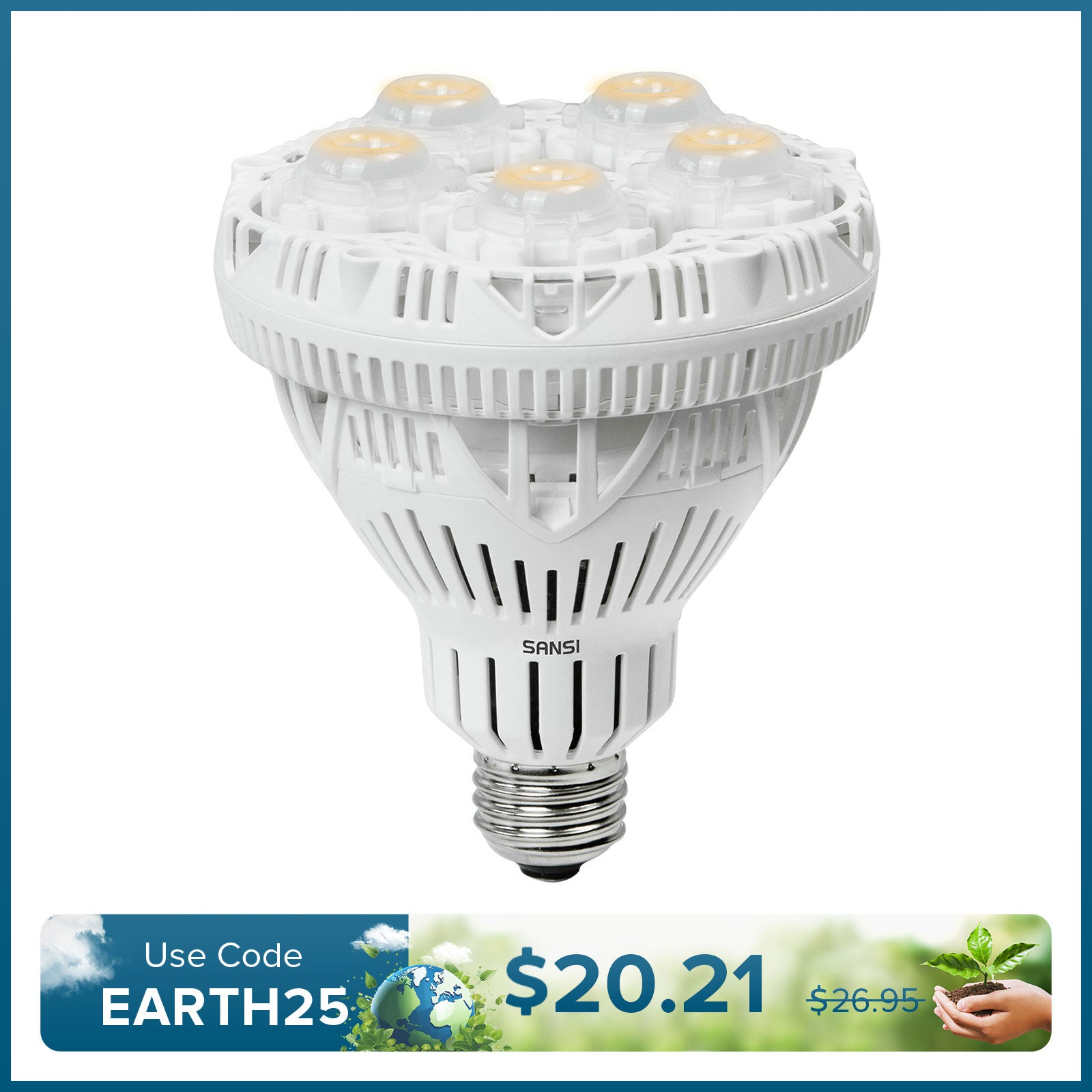 BR30 24W LED Grow Light Bulb