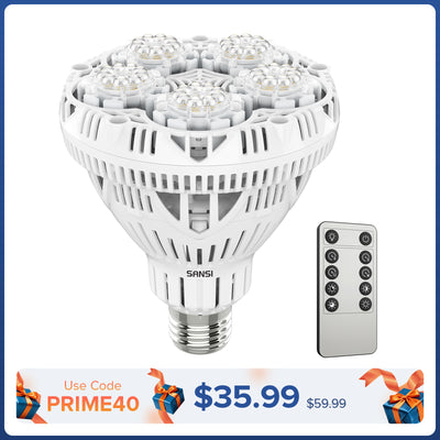 Lampadina LED per coltivazione BR30 da 30 W con telecomando (SOLO USA/CA)