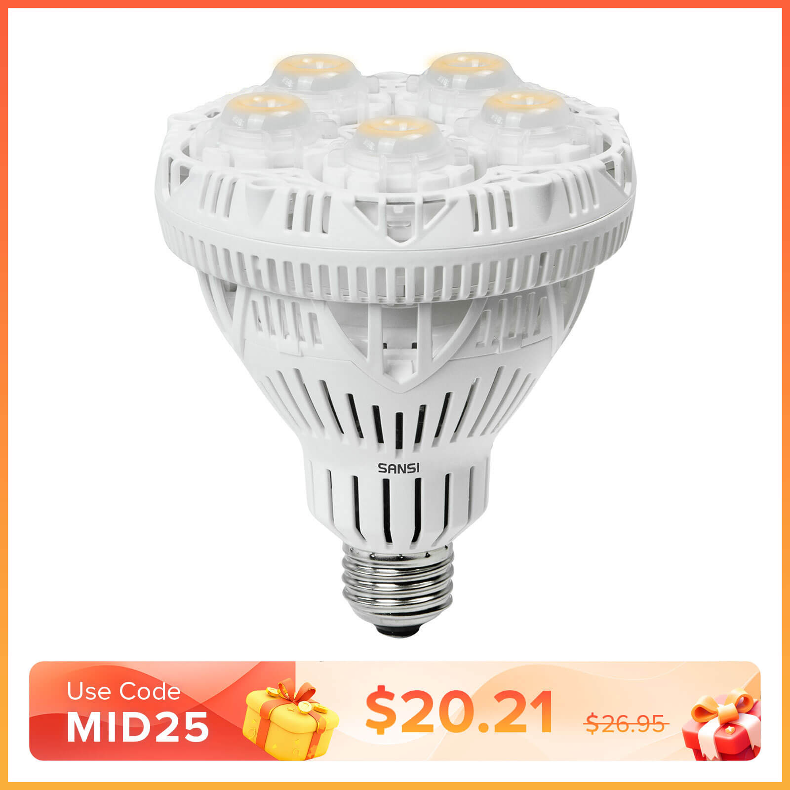 BR30 24W LED Grow Light Bulb