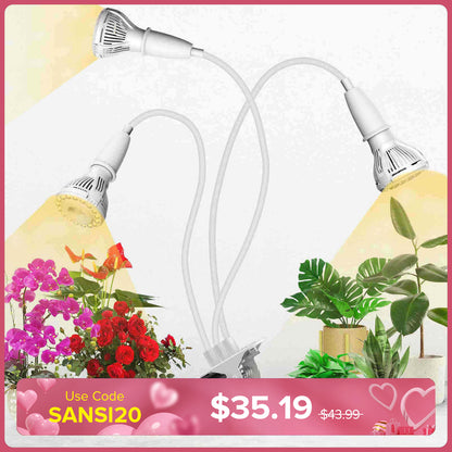 Lampada LED da coltivazione con clip regolabile a 3 teste da 30 W (SOLO USA/CA) 