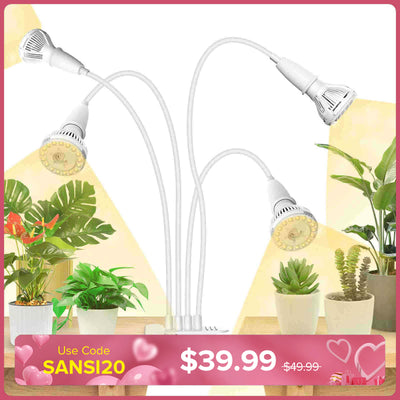 40 W verstellbares 4-Kopf-Clip-on-LED-Wachstumslicht (NUR USA/KANADA) 