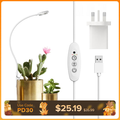 SANSI 4,5W LED-Pflanzenlampe mit Topfclip (NUR EU/GB)