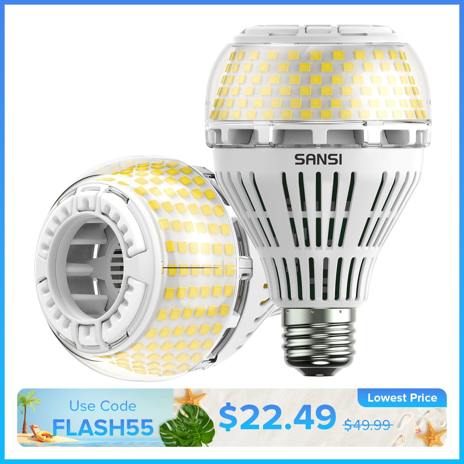55W LED Security Light (Dusk to Dawn & Motion Sensor)(US ONLY)