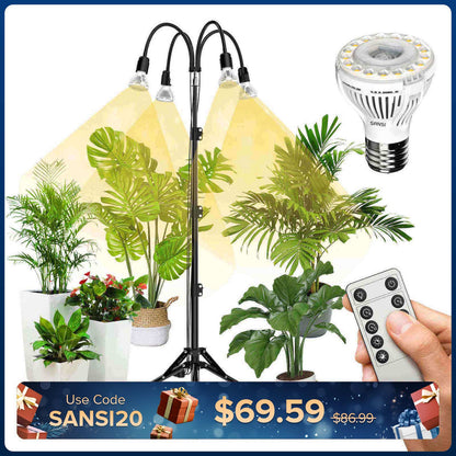 Upgraded 40W Adjustable Tripod Stand Grow Light with Remote Control (US/CA ONLY)