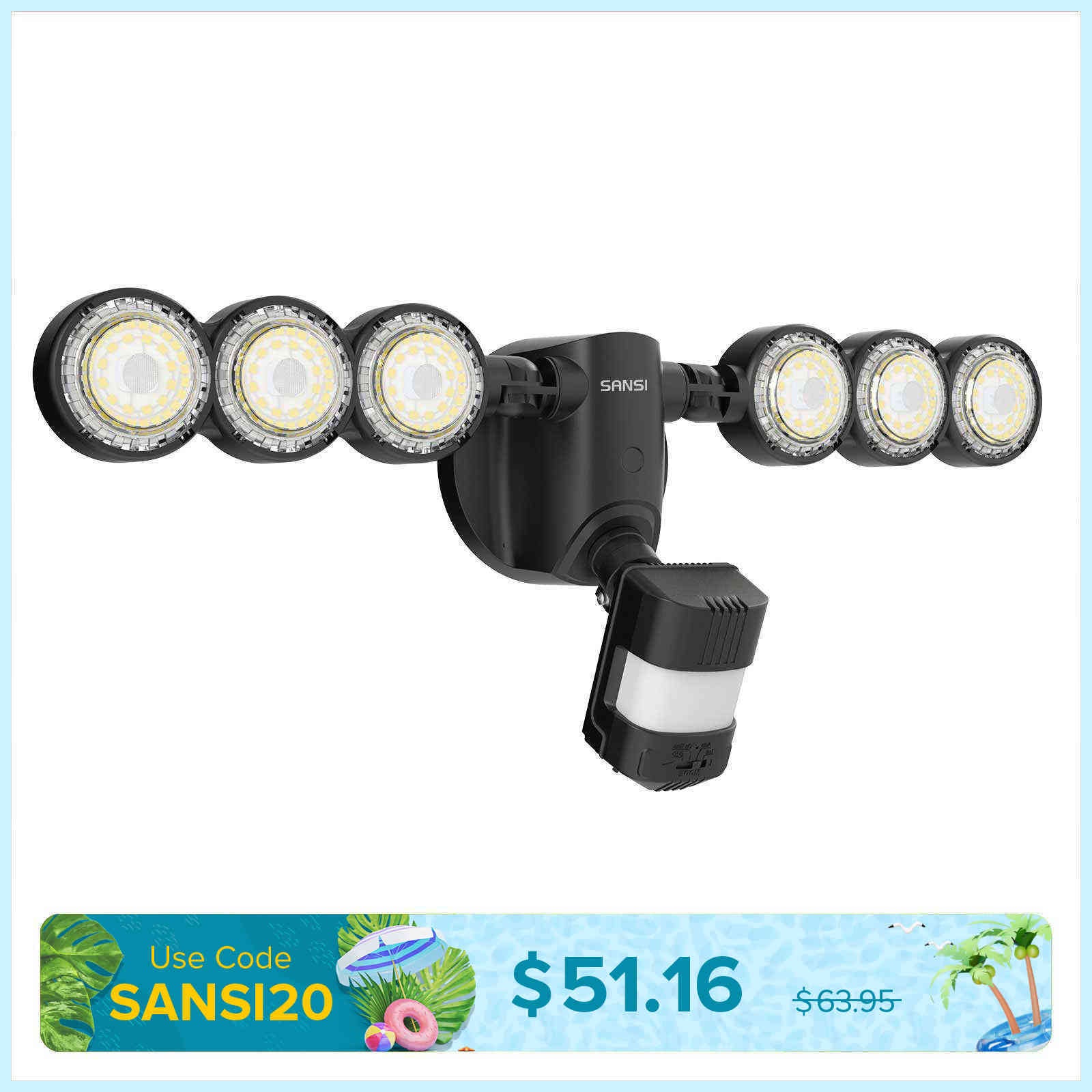 55W LED Security Light (Dusk to Dawn & Motion Sensor)(US ONLY)