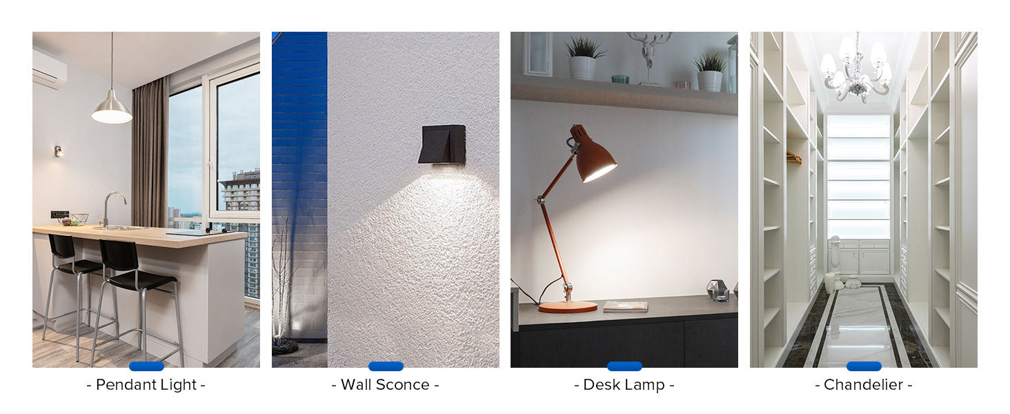 Multiple Usage & Wide Applications：pendant light,wall sconce,desk lamp and chandelier.