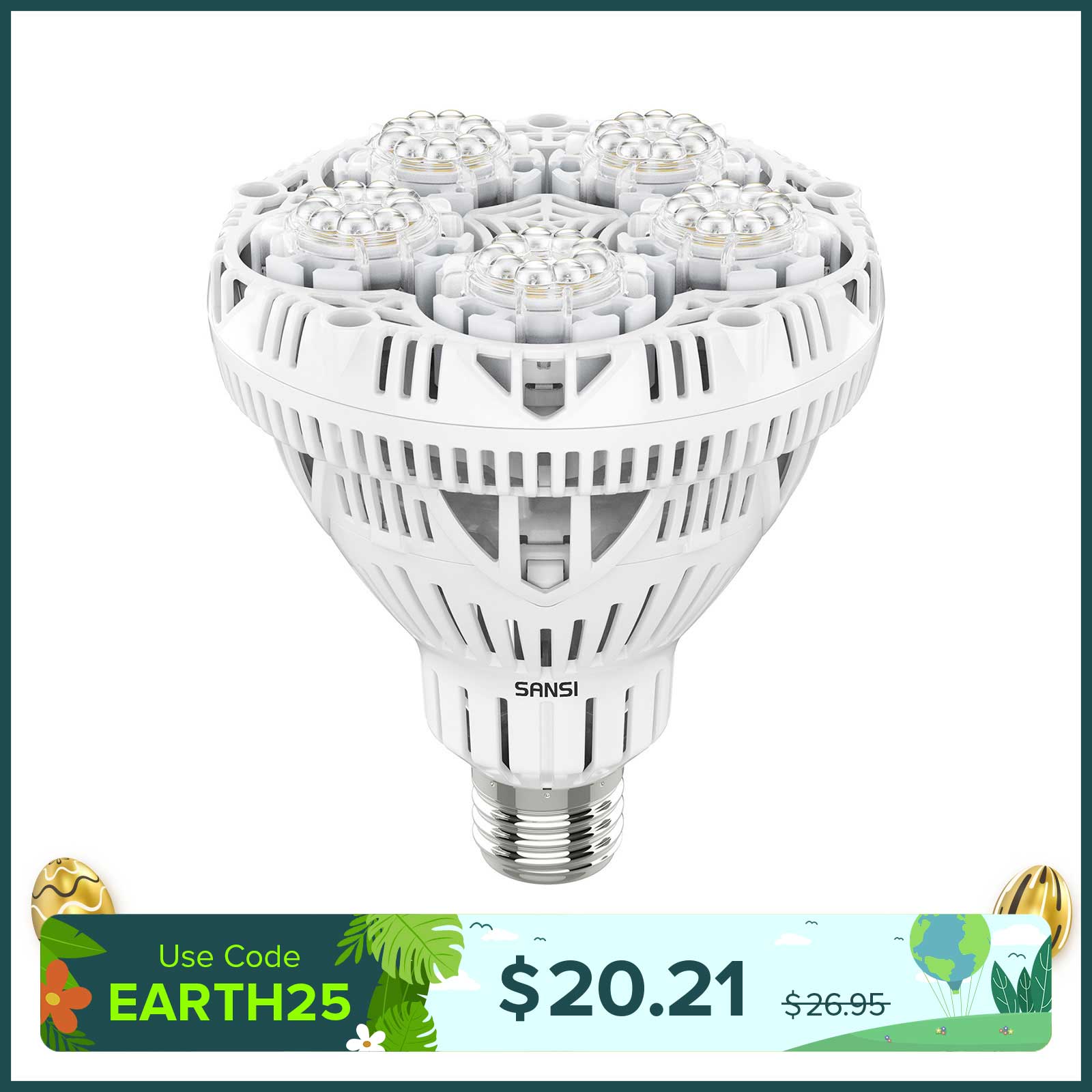 BR30 24W LED Grow Light Bulb