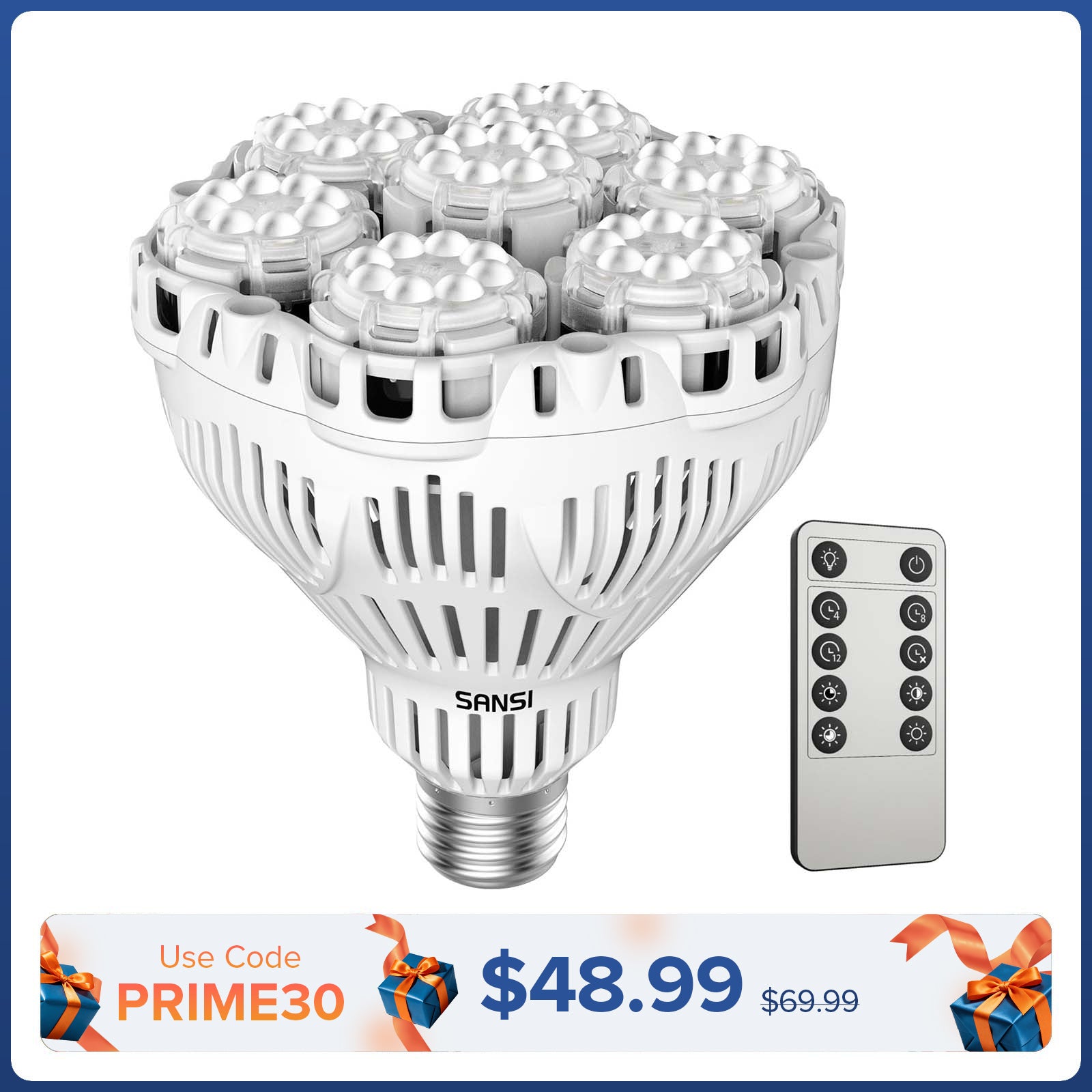 Lampadina LED BR30 da 40 W con telecomando