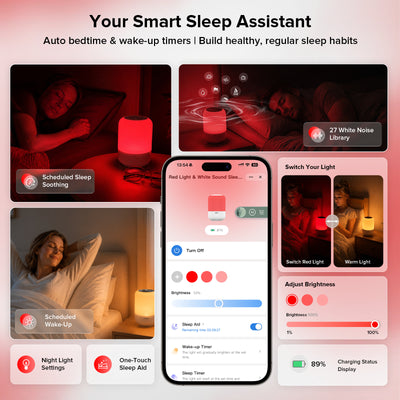 SANSI Smart Red Light Therapy Sleep Sound Mechine